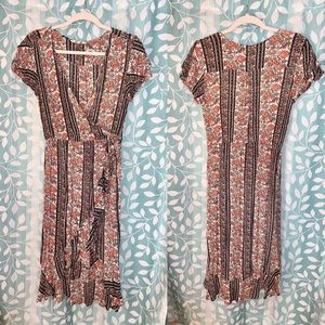 Hint Of Blush faux wrap dress